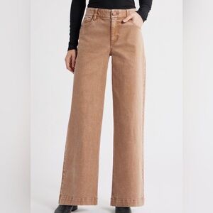 Wit & Wisdom Brown High Rise, Wide Leg Women's Jeans